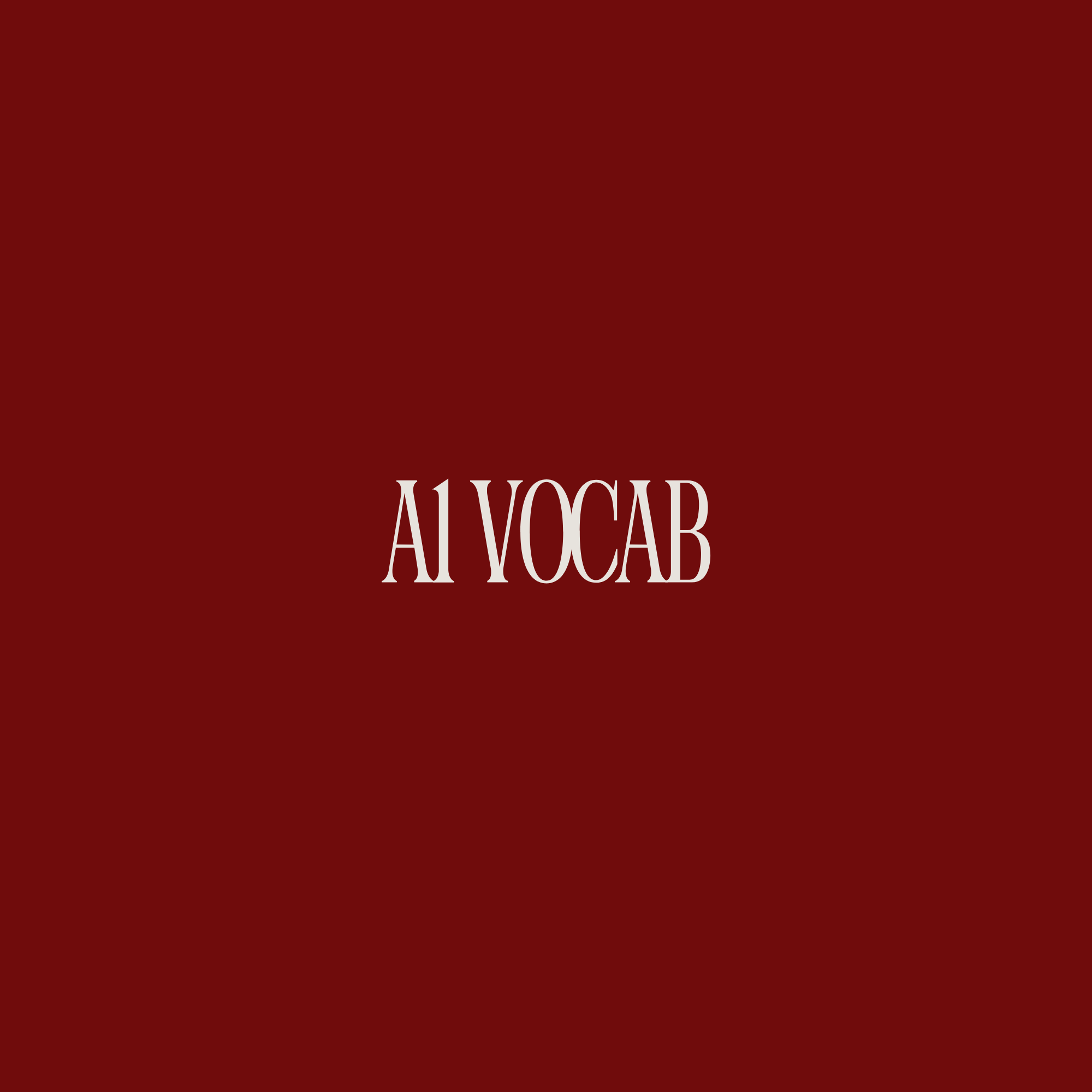 A1 French Vocabulary